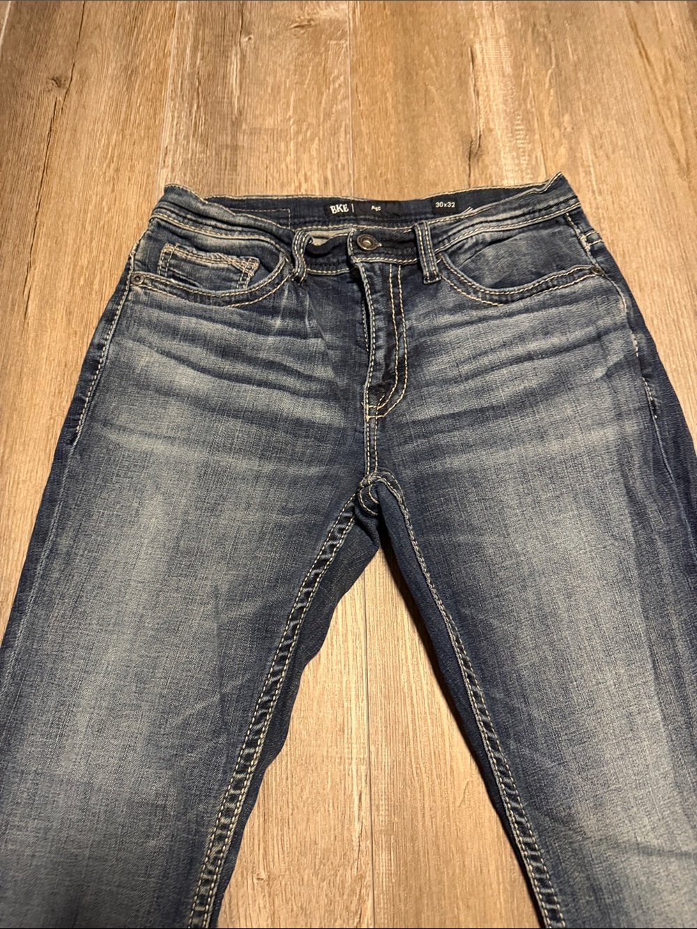 BKE Alex Men’s Faded Blue Slim Straight Jeans